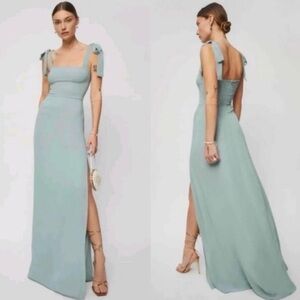 Reformation Westerly Maxi Dress with Tie Straps